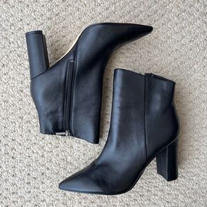 Marc Fisher Black Leather Boots 8.5